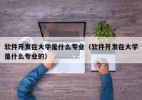 软件开发在大学是什么专业（软件开发在大学是什么专业的）