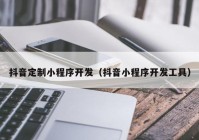 抖音定制小程序开发（抖音小程序开发工具）