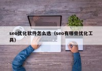 seo优化软件怎么选（seo有哪些优化工具）