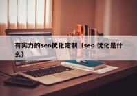 有实力的seo优化定制（seo 优化是什么）