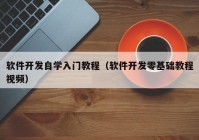 软件开发自学入门教程（软件开发零基础教程视频）