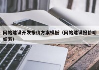 网站建设开发报价方案模板（网站建设报价明细表）