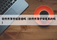 软件开发学徒靠谱吗（软件开发学徒是真的吗）