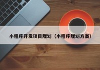 小程序开发项目规划（小程序规划方案）