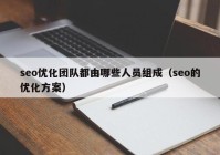 seo优化团队都由哪些人员组成（seo的优化方案）