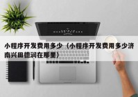 小程序开发费用多少（小程序开发费用多少济南兴田德润在那里）