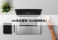 seo优化查询（seo检测优化）