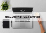 撰写seo优化方案（seo具体优化流程）