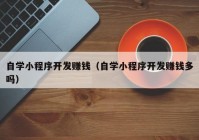 自学小程序开发赚钱（自学小程序开发赚钱多吗）